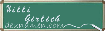 Willi Girlich Visitenkarte